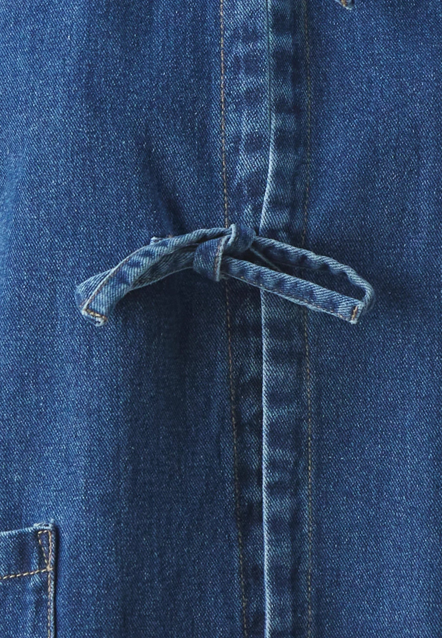 Iris | Denim Jacket Blue Cotton Tie-Front Relaxed Fit for Women