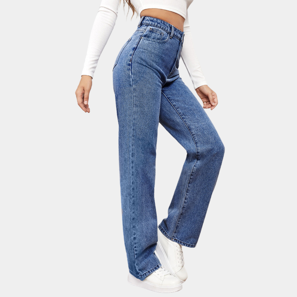 Phoebe | Wide-Leg Jeans Blue Denim High-Waist for Women