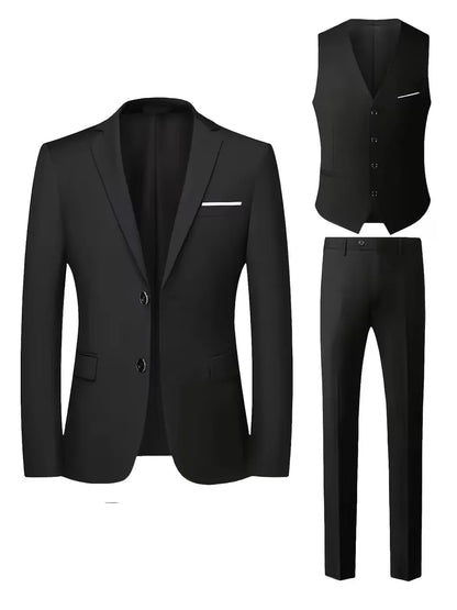 Montgomery | Suit Ivory Slim Fit Three-Piece Notch Lapel for Men