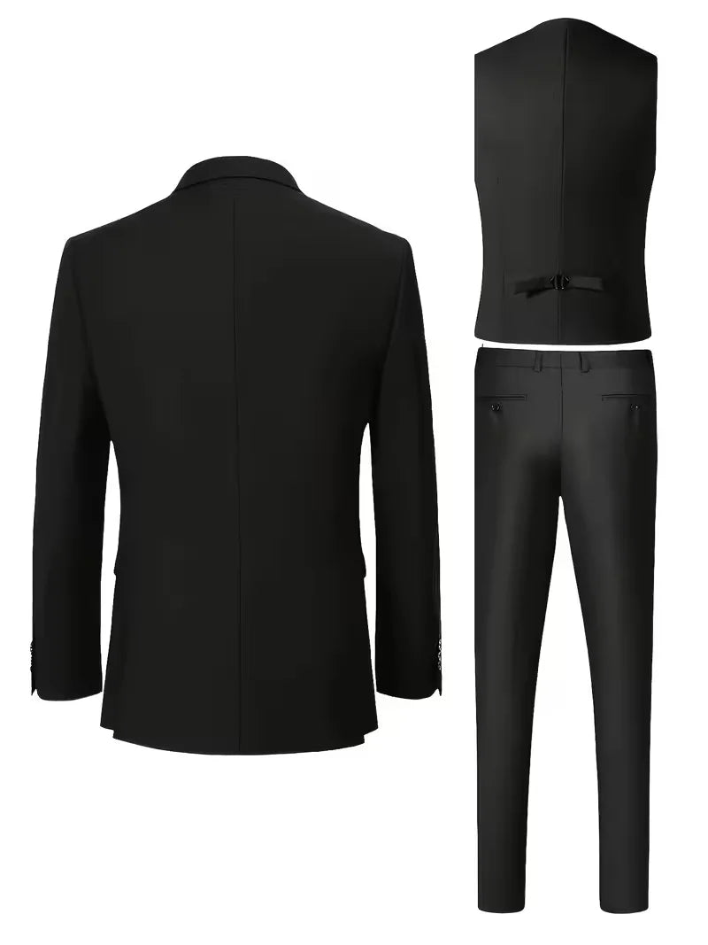Montgomery | Suit Ivory Slim Fit Three-Piece Notch Lapel for Men