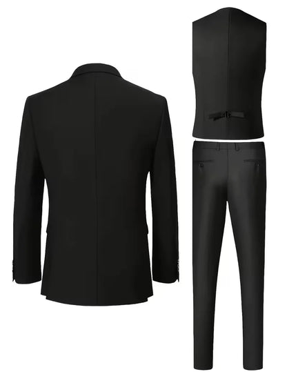 Montgomery | Suit Ivory Slim Fit Three-Piece Notch Lapel for Men