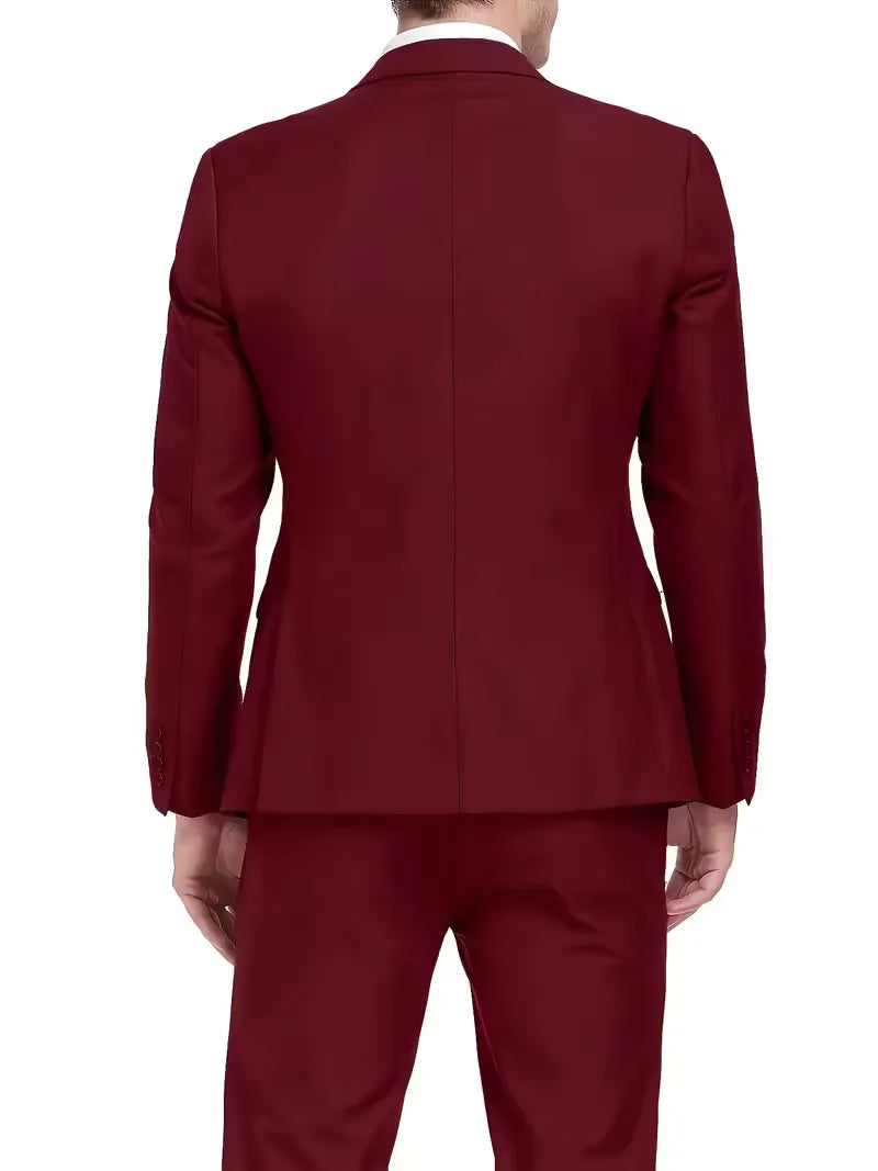 Montgomery | Suit Ivory Slim Fit Three-Piece Notch Lapel for Men