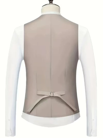 Montgomery | Suit Ivory Slim Fit Three-Piece Notch Lapel for Men