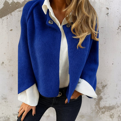 Nadine | Cardigan Taupe Fluffy Wool Button-Front Casual for Women