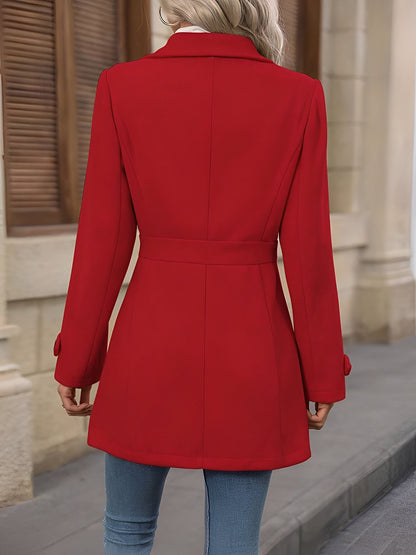 Evangeline | Trench Coat Camel Double-Breasted Belted for Women
