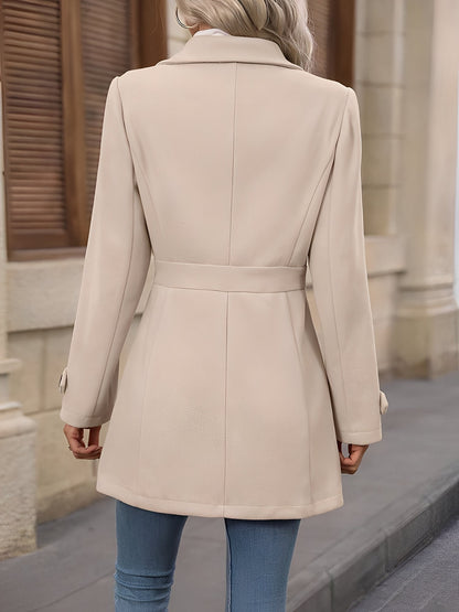 Evangeline | Trench Coat Camel Double-Breasted Belted for Women