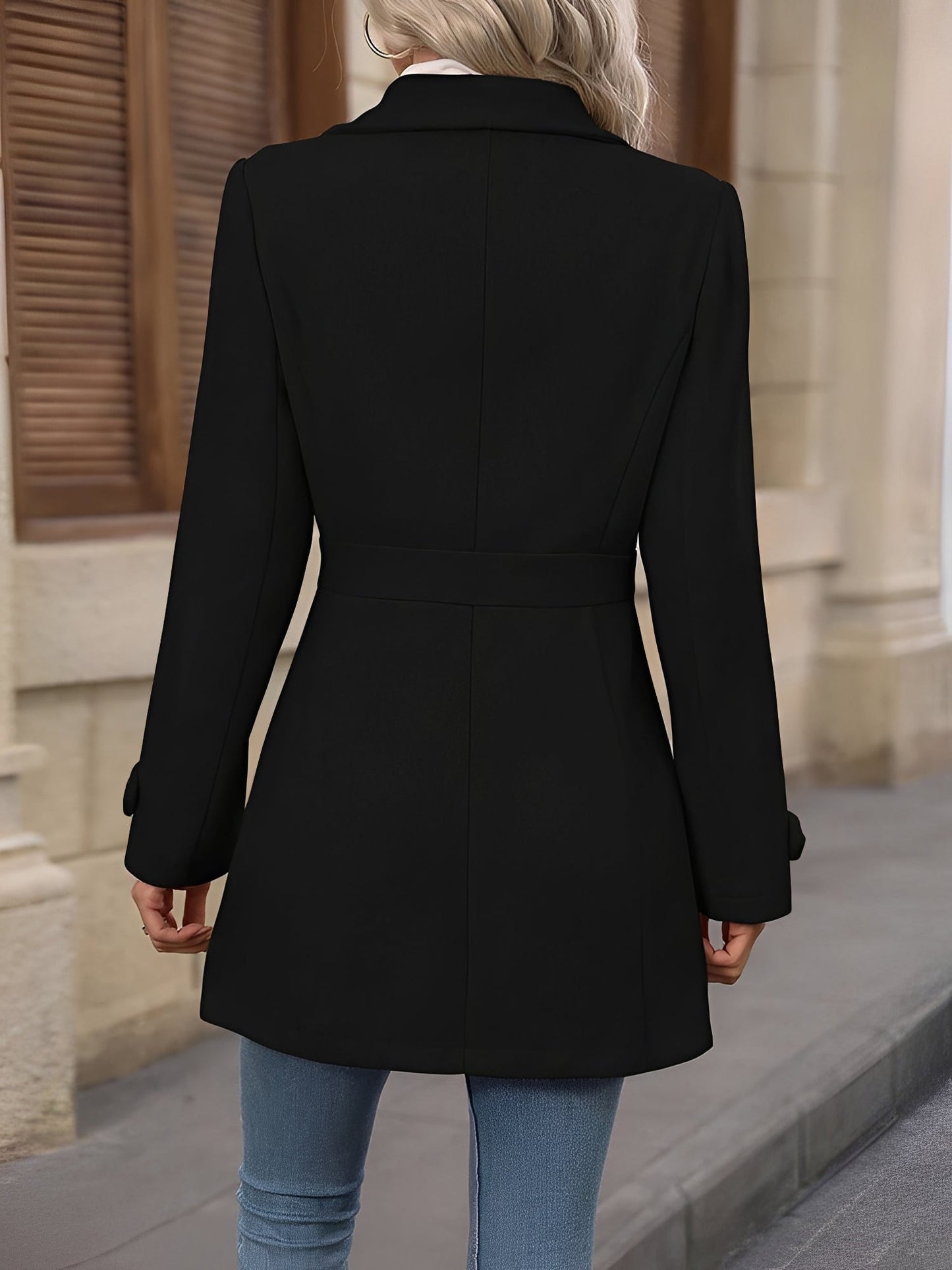 Evangeline | Trench Coat Camel Double-Breasted Belted for Women