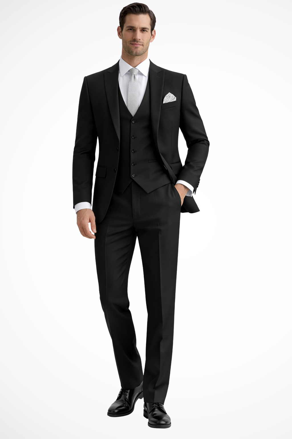 Reginald | Suit Sage Green Slim Fit Three-Piece Peak Lapel for Men