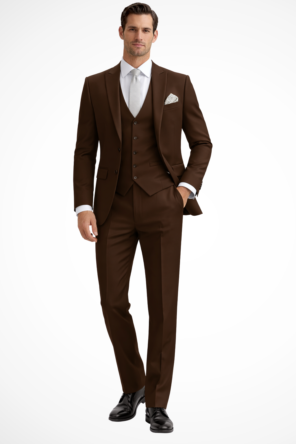 Reginald | Suit Sage Green Slim Fit Three-Piece Peak Lapel for Men