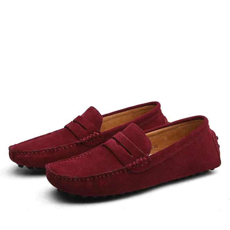 Quentin | Loafers Tan Suede Penny Slip-On for Men