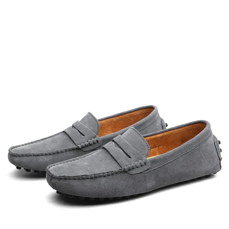 Quentin | Loafers Tan Suede Penny Slip-On for Men