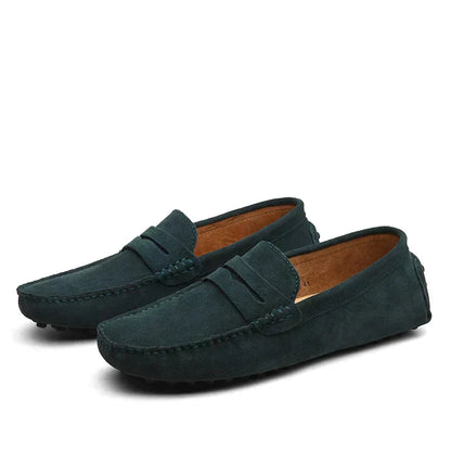 Quentin | Loafers Tan Suede Penny Slip-On for Men