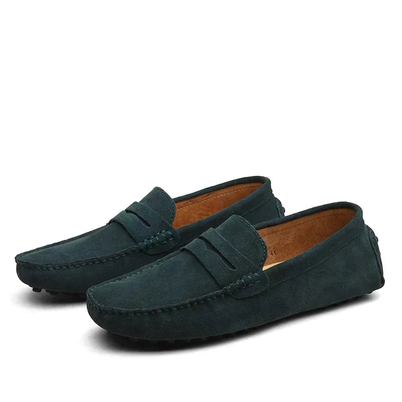 Quentin | Loafers Tan Suede Penny Slip-On for Men