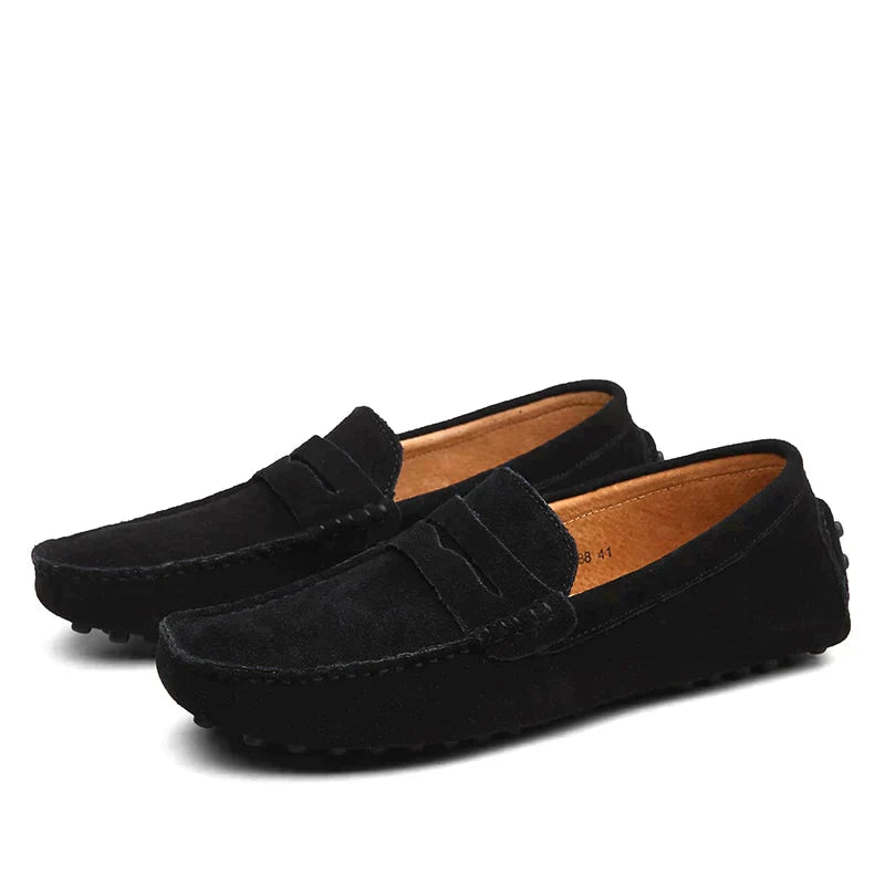 Quentin | Loafers Tan Suede Penny Slip-On for Men