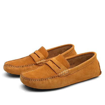 Quentin | Loafers Tan Suede Penny Slip-On for Men