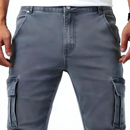 Orson | Cargo Jeans Light Blue Denim Skinny Stretch for Men