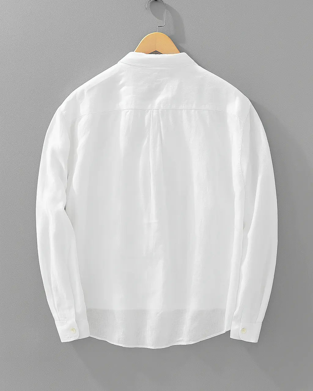 Alastair | Popover Shirt Navy Cotton-Linen Relaxed Fit for Men