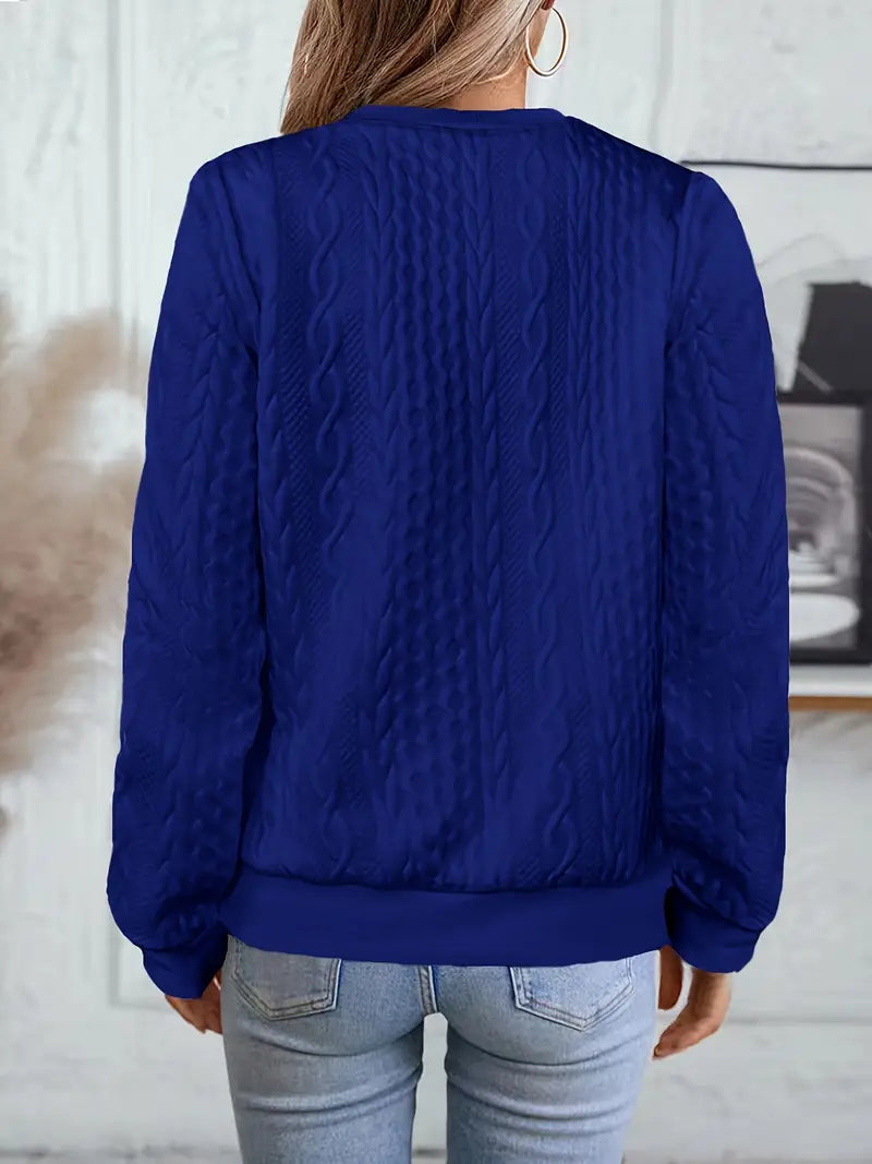 Phoebe | Bomber Jacket White Cable-Knit Zip-Up for Women
