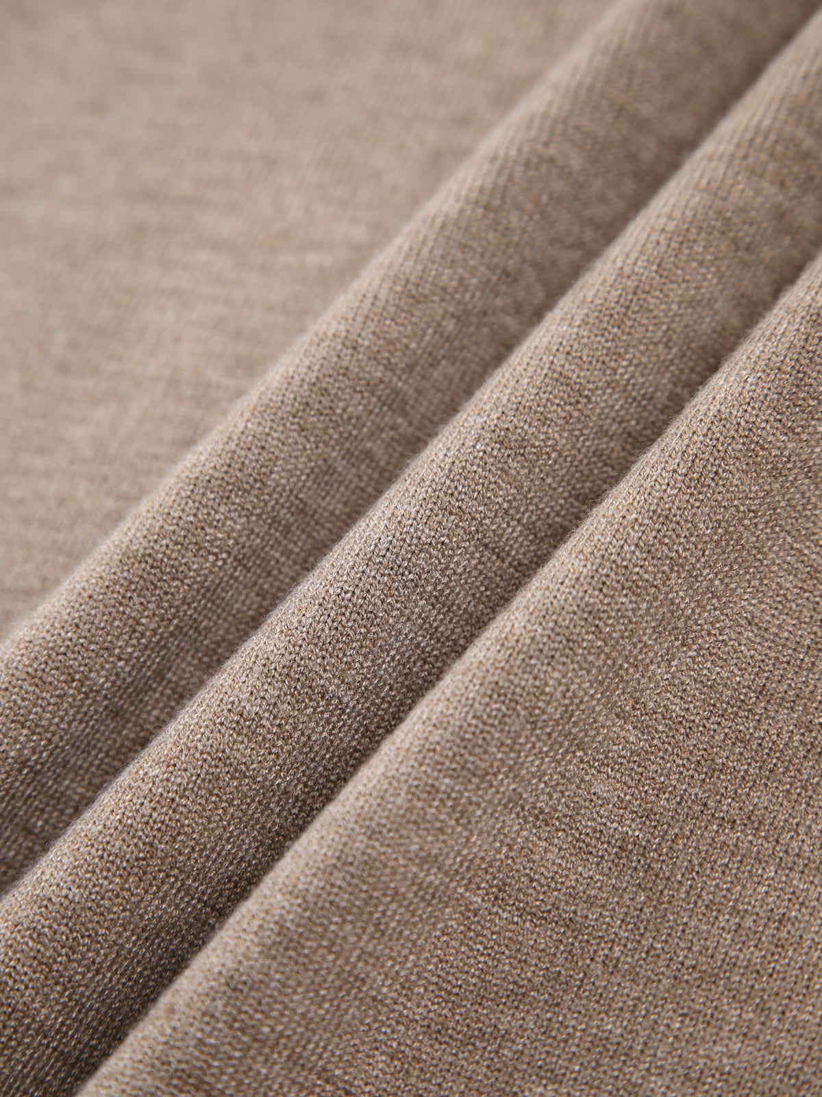 Elmira | Long Sleeve Sweater Mocha Knit Polo Collar for Women
