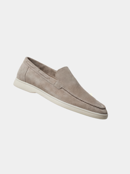 Duncan | Classic Loafers Taupe Suede Slip-On for Men