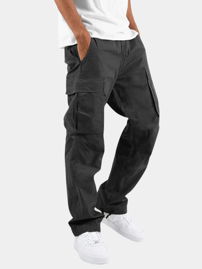 Ralph | Cargo Trousers Black Cotton Relaxed Fit for Men