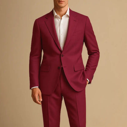 Piers | Suit Grey Wool-Blend Slim Fit Single-Breasted for Men