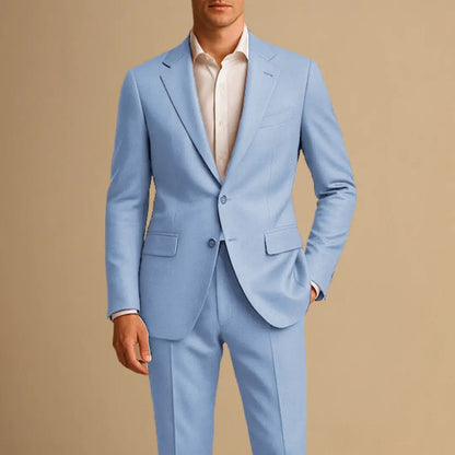 Piers | Suit Grey Wool-Blend Slim Fit Single-Breasted for Men