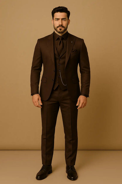 Benedict | Suit Emerald Green Three-Piece Slim Fit for Men