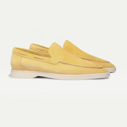 Duncan | Classic Loafers Taupe Suede Slip-On for Men