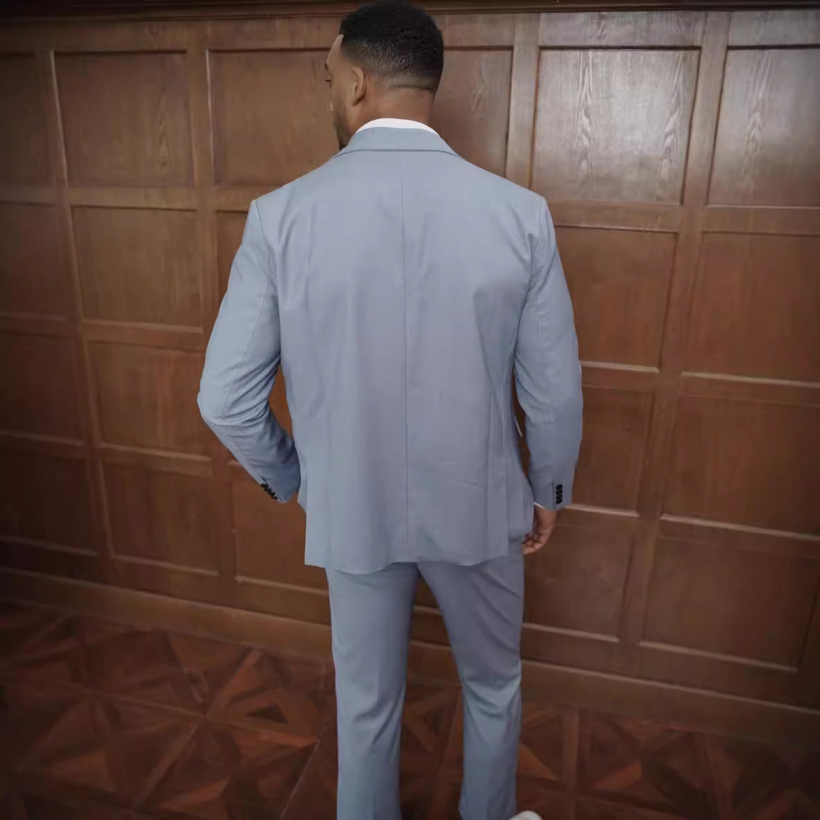 Leander | Suit Light Blue Slim Fit Single Button Notch Lapel for Men