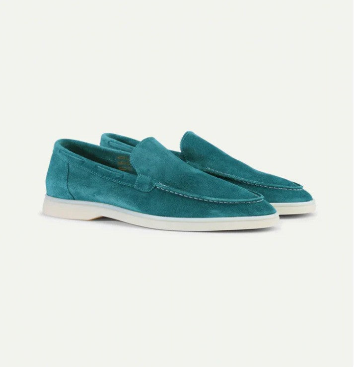 Duncan | Classic Loafers Taupe Suede Slip-On for Men