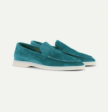 Duncan | Classic Loafers Taupe Suede Slip-On for Men