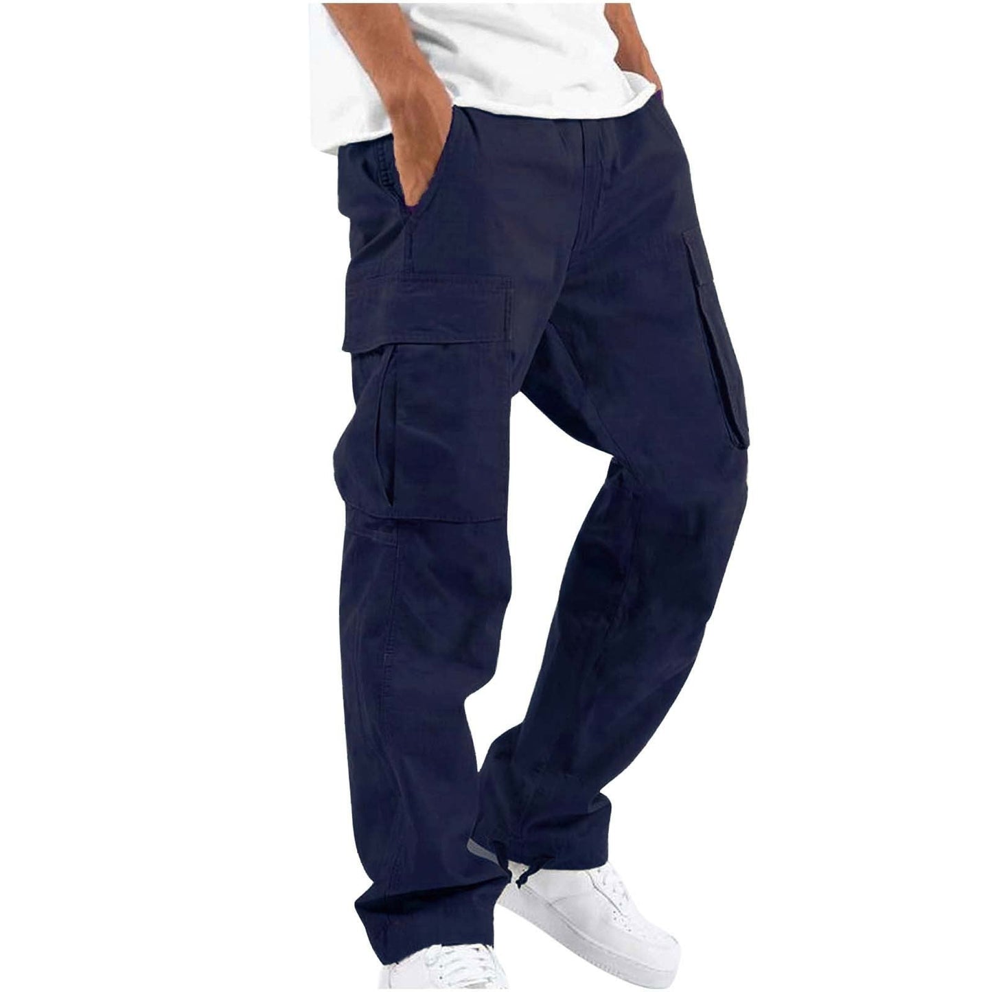 Ralph | Cargo Trousers Black Cotton Relaxed Fit for Men