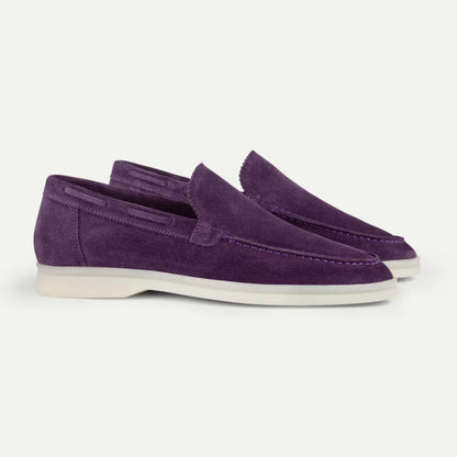 Duncan | Classic Loafers Taupe Suede Slip-On for Men
