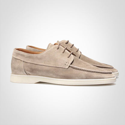 Arthur | Derby Loafers Navy Suede Boat Shoe Lace-Up for Men