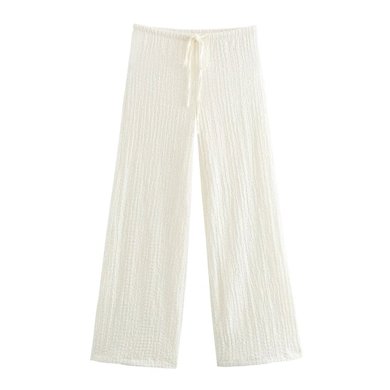 Audrey | Linen Co-Ord Set Brown Sleeveless Wide-Leg for Women