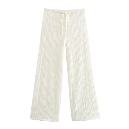 Audrey | Linen Co-Ord Set Brown Sleeveless Wide-Leg for Women