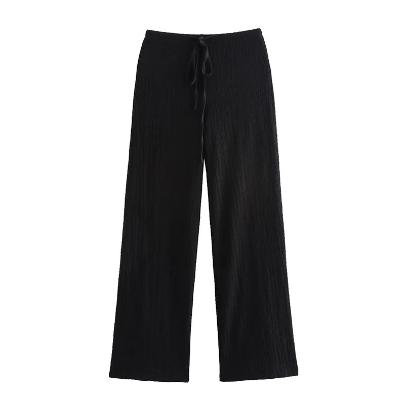 Audrey | Linen Co-Ord Set Brown Sleeveless Wide-Leg for Women