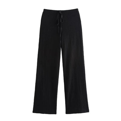 Audrey | Linen Co-Ord Set Brown Sleeveless Wide-Leg for Women