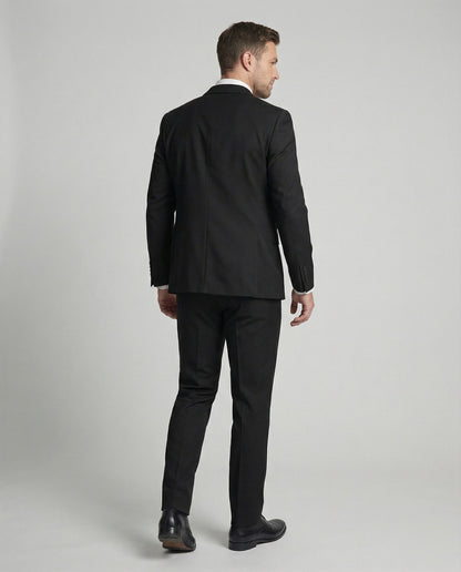 Clarence | Three-Piece Suit Black Wool-Blend Slim Fit for Men