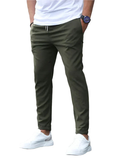Roland | Joggers Black Stretch Slim Tapered for Men