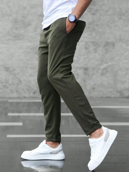 Roland | Joggers Black Stretch Slim Tapered for Men
