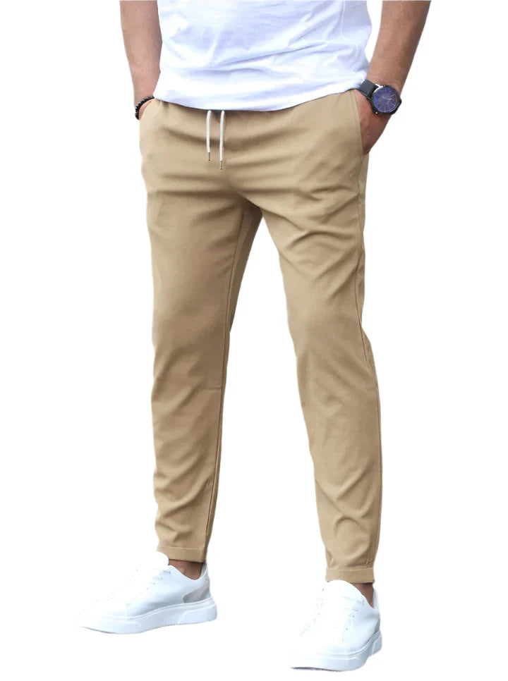 Roland | Joggers Black Stretch Slim Tapered for Men