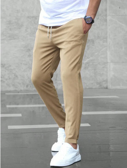 Roland | Joggers Black Stretch Slim Tapered for Men