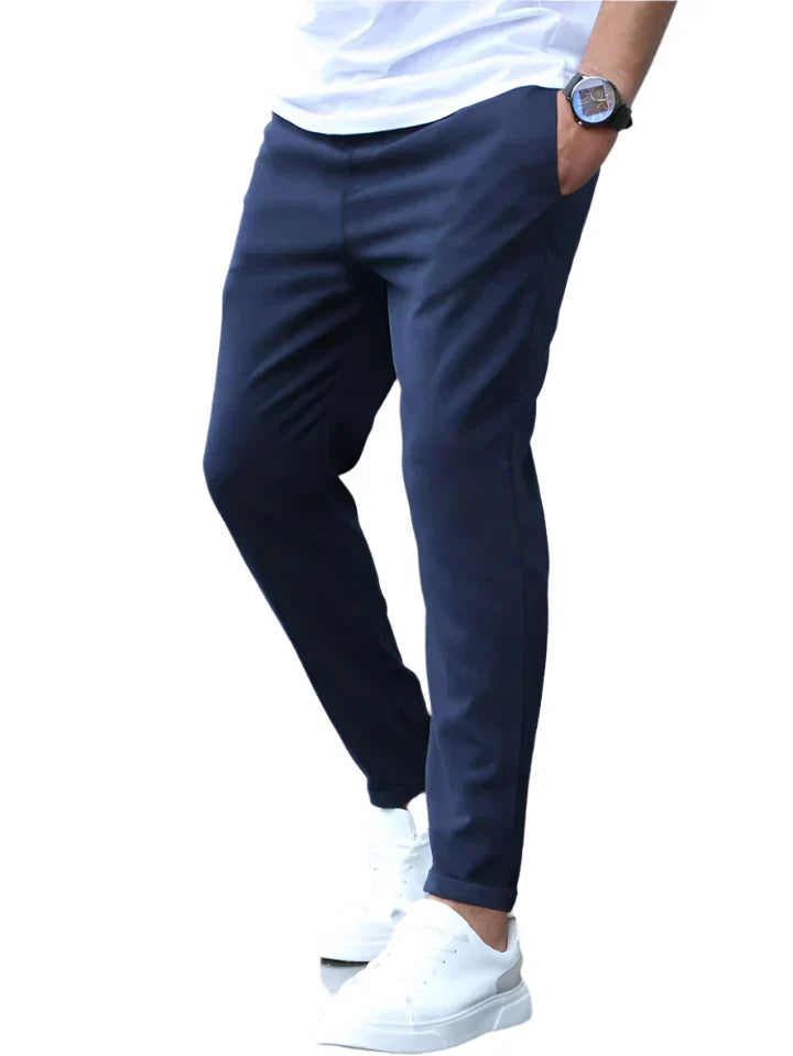 Roland | Joggers Black Stretch Slim Tapered for Men