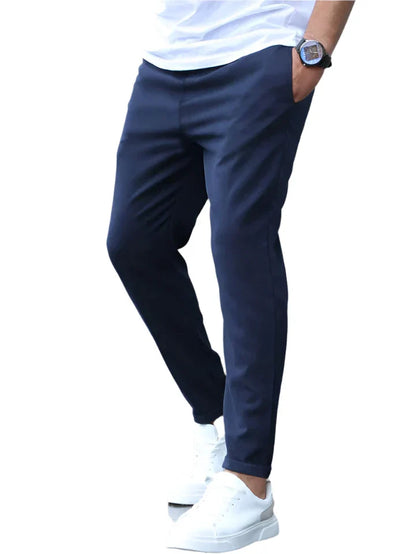 Roland | Joggers Black Stretch Slim Tapered for Men