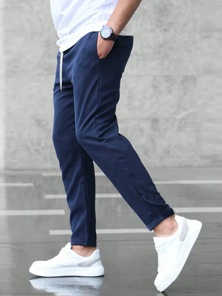 Roland | Joggers Black Stretch Slim Tapered for Men