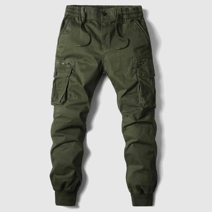Digby | Cargo Joggers Khaki Cotton Cuffed Drawstring for Men