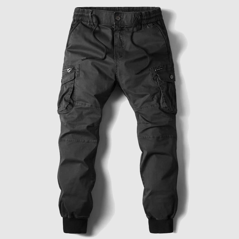 Digby | Cargo Joggers Khaki Cotton Cuffed Drawstring for Men