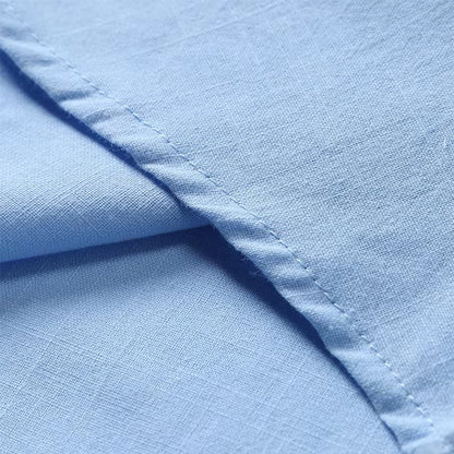 Rowan | Polo Shirt Sky Blue Linen Short Sleeve for Men